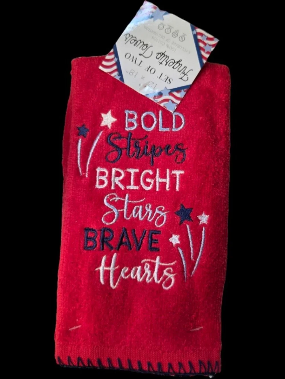 Patriotic Hand Towel & 5 Piece Washcloth Set